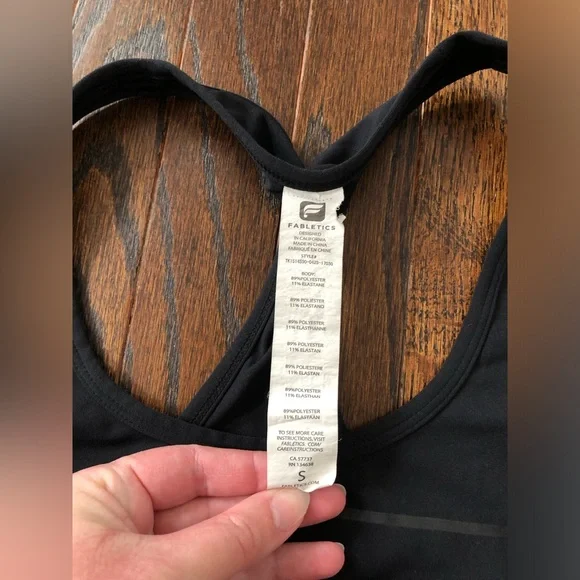 Fabletics Women’s S Black Eiffel Racerback Moisture-Wicking Athletic Tank - Picture 6 of 8